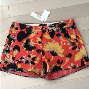 Brand new orange/yellow/black j crew shorts